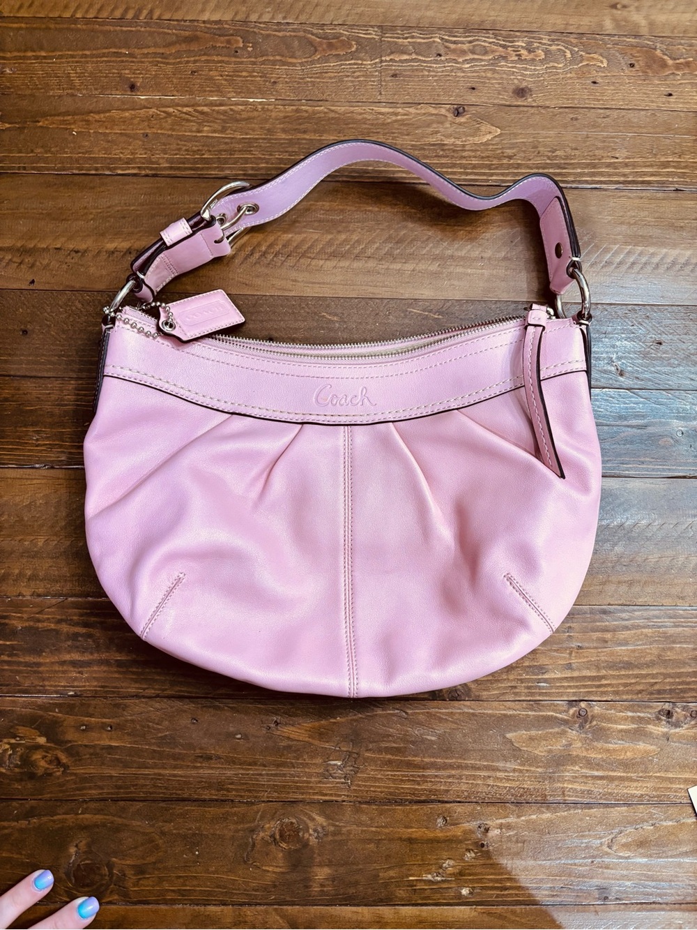 Coach SoHo Pleated Pink Hobo Shoulder Bag